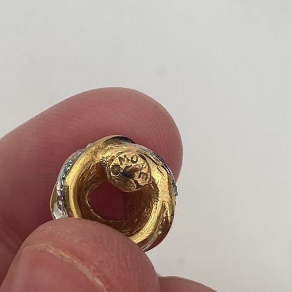 Vintage monet love knot stud earrings - Picture 3 of 4